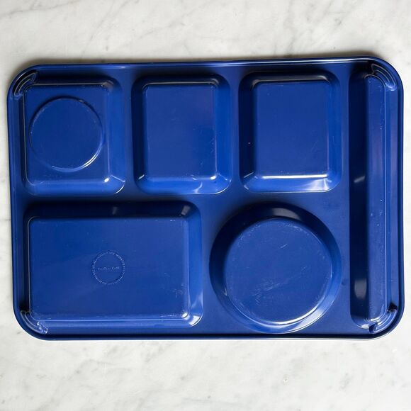 School Cafeteria Lunch Trays 6 Compartments Purple-Navy Blue Melamine 14" x 10" - Picture 6 of 9